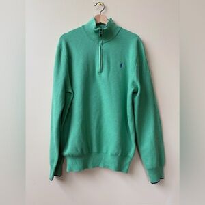 NWOT - Ralph Lauren POLO - Green Quarter Zip Sweater - Size XXL